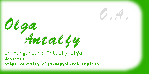 olga antalfy business card